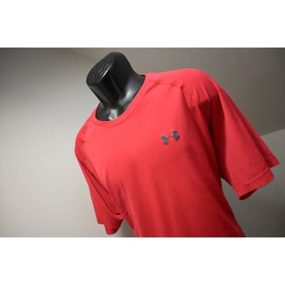 Under Armour Gym Shirt HeatGear Loose Performance Red Athletic Mens Sz 2XL XXL - Picture 1 of 8